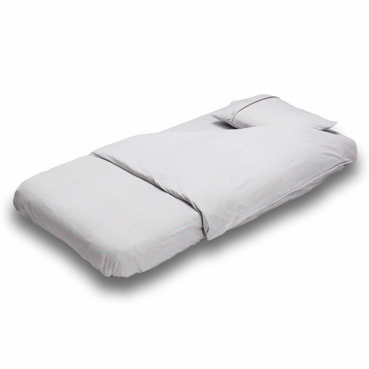 Patterned Cotton Baby Duvet Cover Set Gray - EFENDINA PAZAR - BABOO - 8691810001756