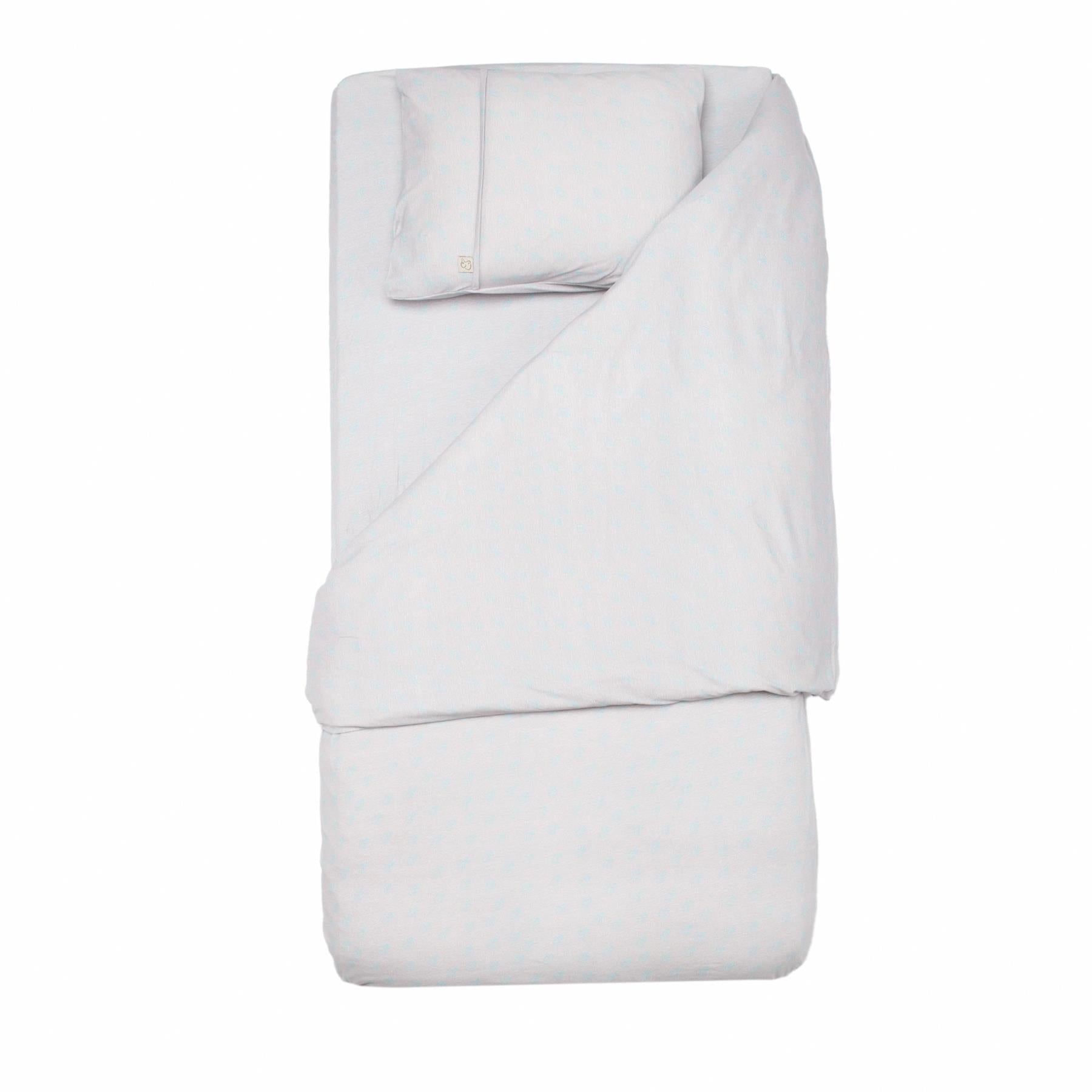 Patterned Cotton Baby Duvet Cover Set Gray - EFENDINA PAZAR - BABOO - 8691810001756