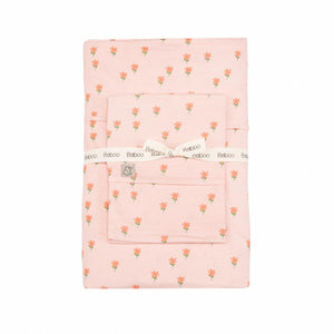 Patterned Cotton Baby Duvet Cover Set Pink - EFENDINA PAZAR - BABOO - 8691810001732