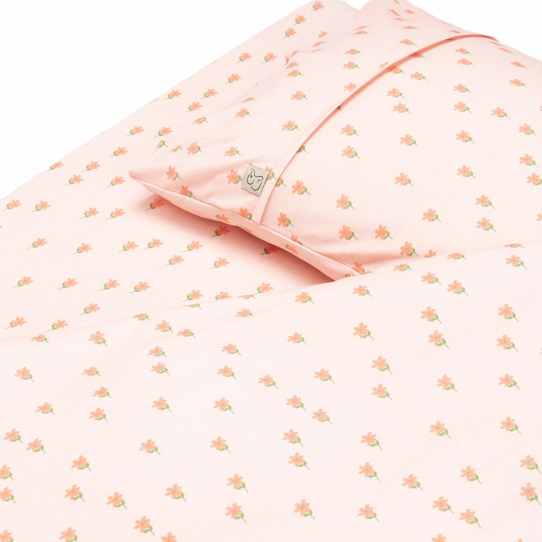 Patterned Cotton Baby Duvet Cover Set Pink - EFENDINA PAZAR - BABOO - 8691810001732