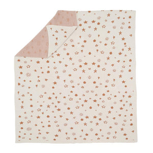 Patterned Organic Cotton Baby Blanket Cream - EFENDINA PAZAR - BABOO - 8682291515443