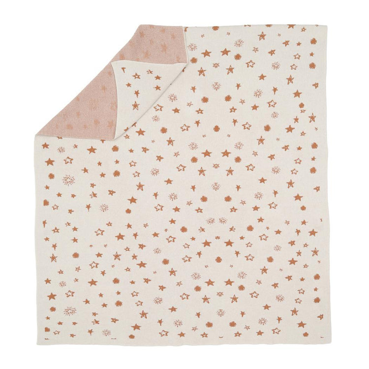 Patterned Organic Cotton Baby Blanket Cream - EFENDINA PAZAR - BABOO - 8682291515443