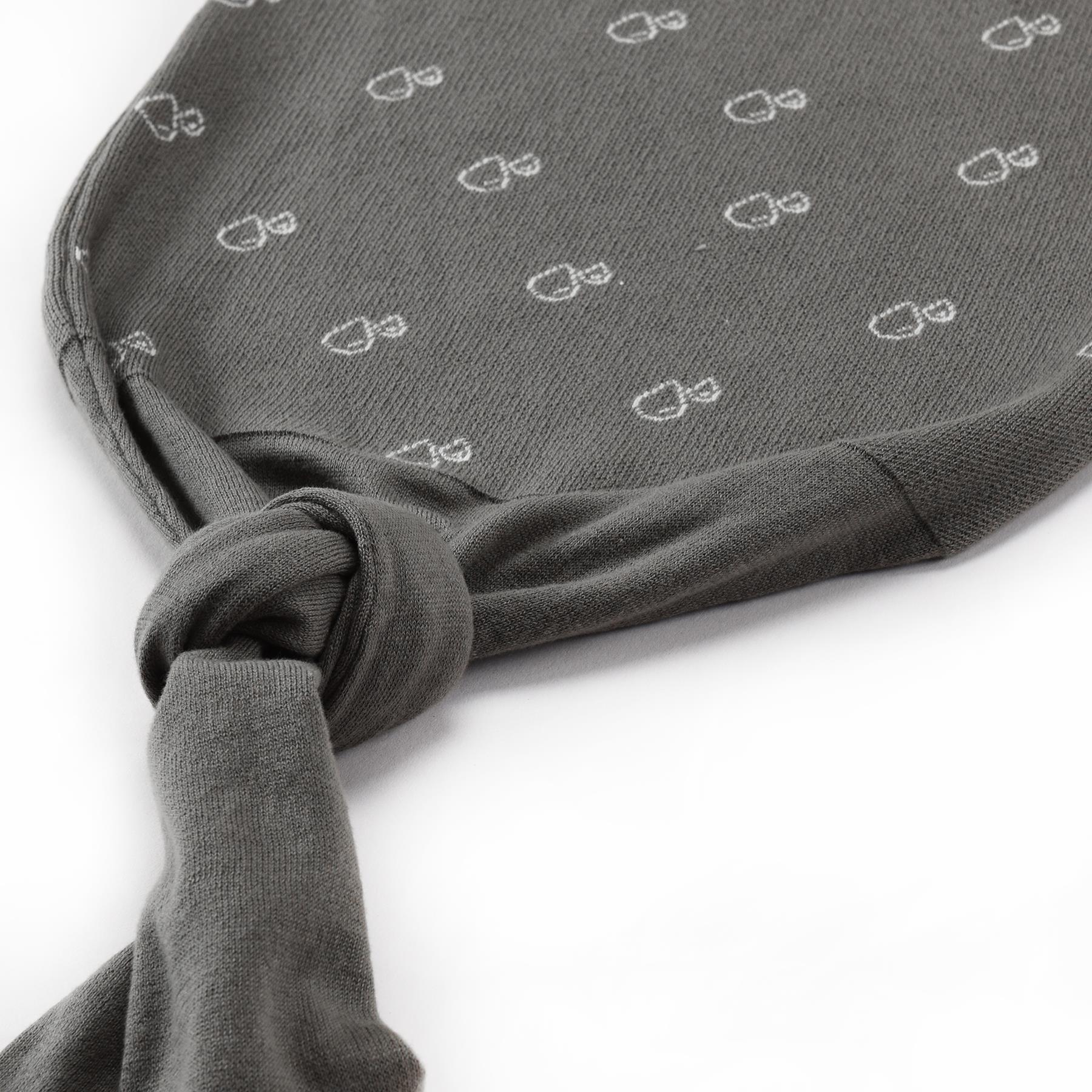 Patterned Organic Cotton Baby Swaddle Blanket Gray - EFENDINA PAZAR - BABOO - 8691810001138