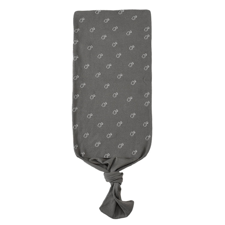 Patterned Organic Cotton Baby Swaddle Blanket Gray - EFENDINA PAZAR - BABOO - 8691810001138