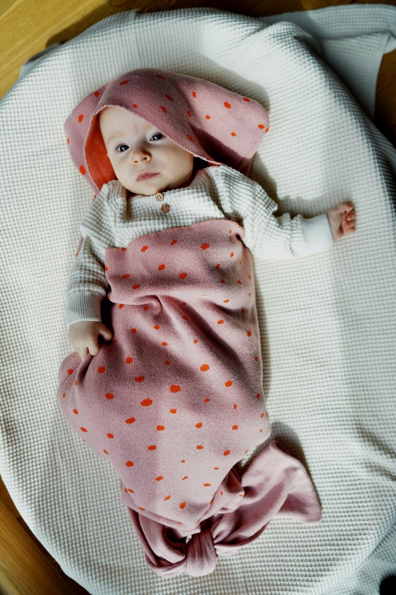 Patterned Organic Cotton Baby Swaddle Blanket Pink - EFENDINA PAZAR - BABOO - 8682291515382