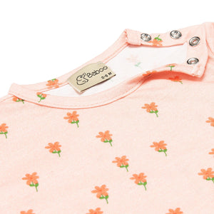 Patterned Organic Cotton Fabric Baby and Kids Bottom and Top Set Pink - EFENDINA PAZAR - BABOO - 8691810021990