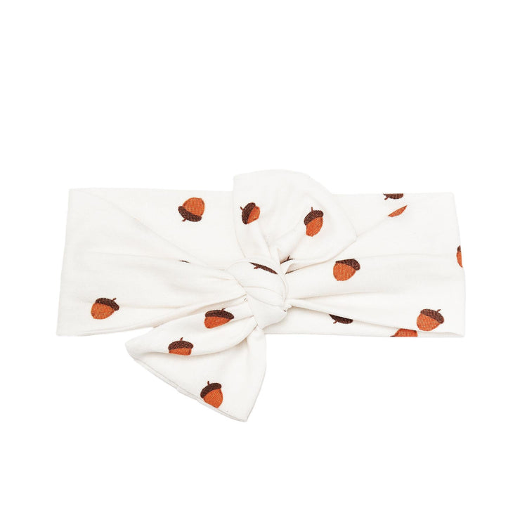 Patterned Organic Cotton Fabric Baby Hair Band Cream - EFENDINA PAZAR - BABOO - 8691810002364