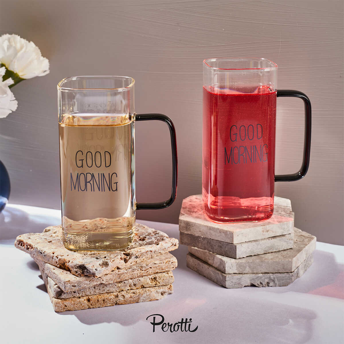 Perotti Cortes Morning 2 Piece Mug 400 ml - EFENDINA PAZAR - PEROTTI - 8680530410689