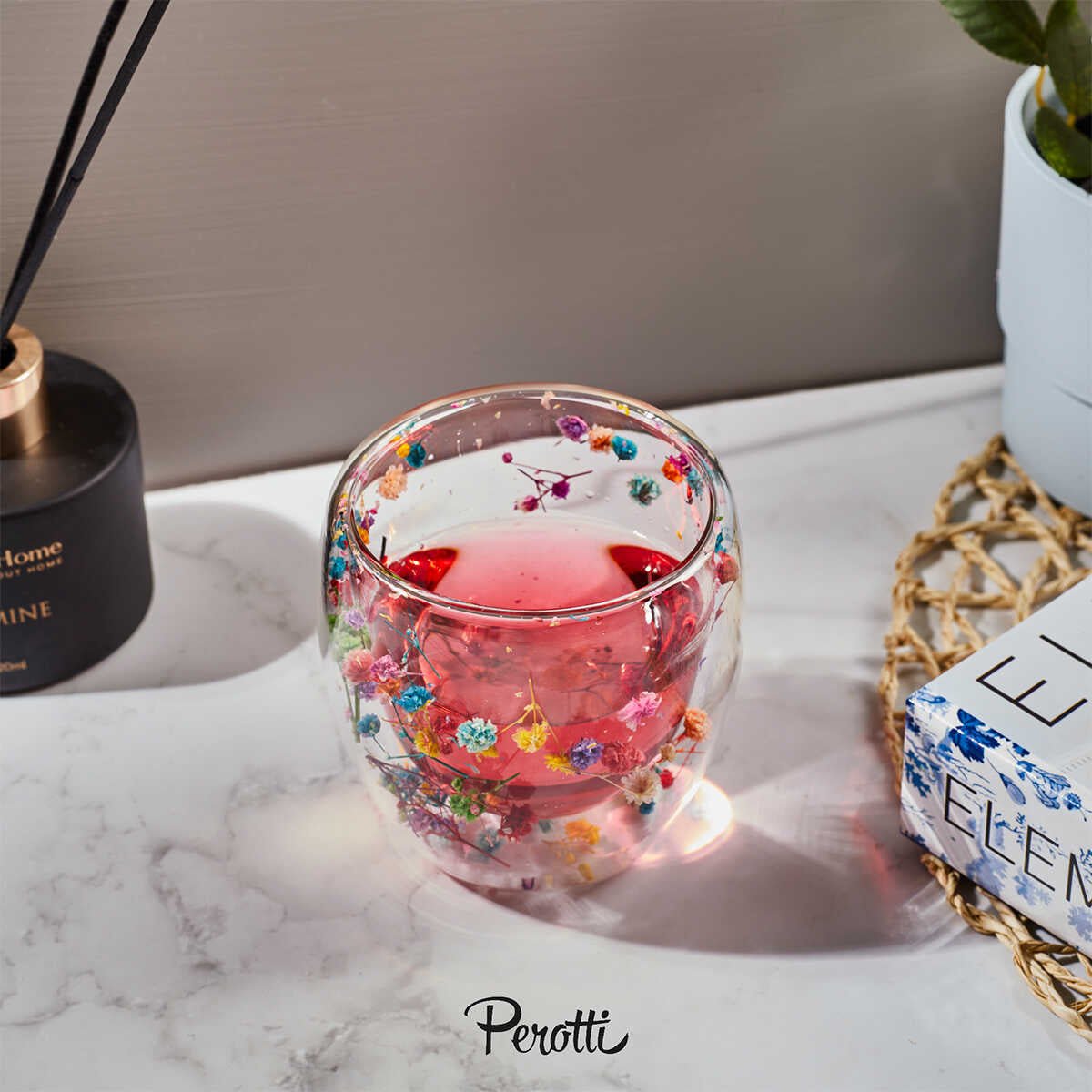 Perotti Double Flower Glass 250 ml - EFENDINA PAZAR - PEROTTI - 8680530411020