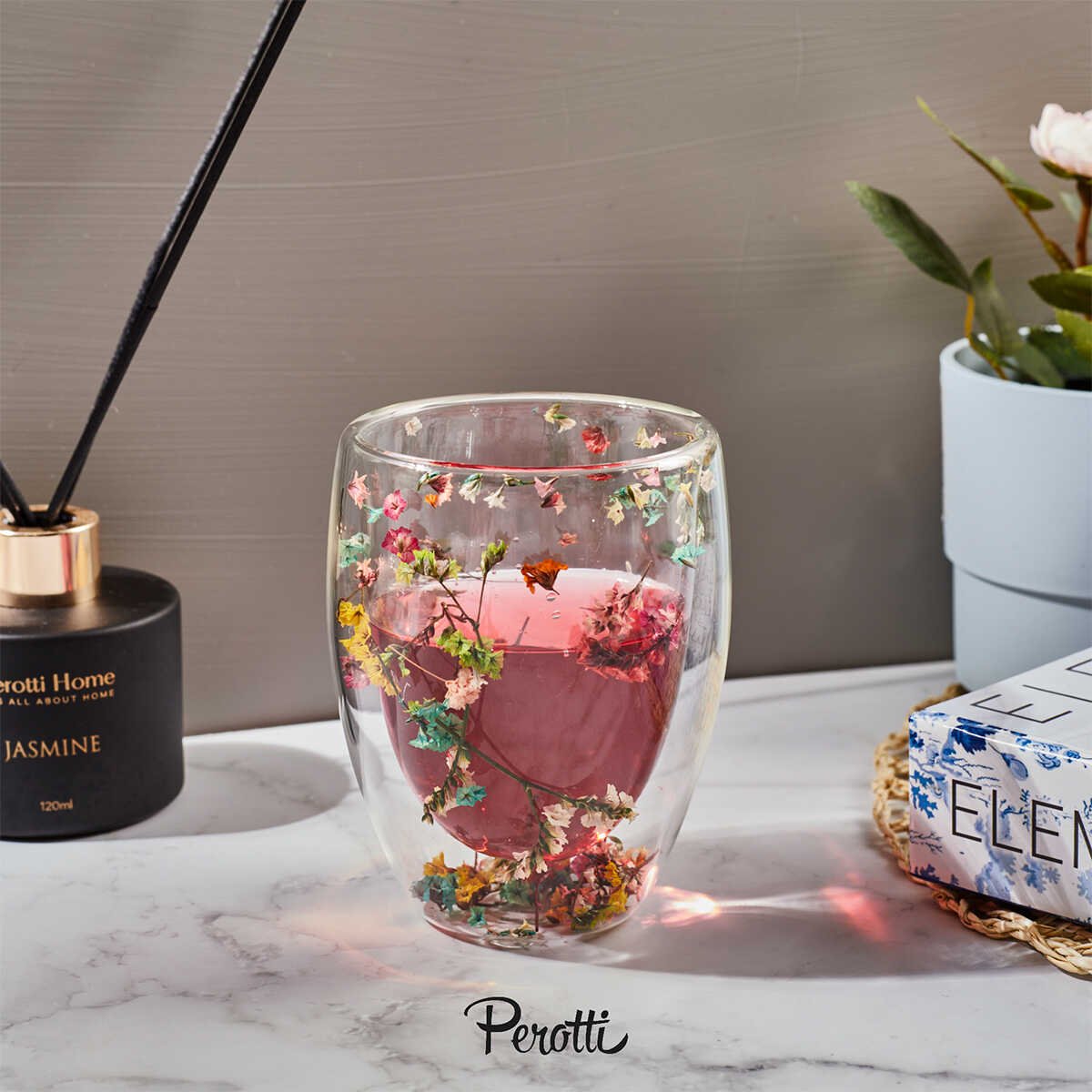 Perotti Double Flower Glass 350 ml - EFENDINA PAZAR - PEROTTI - 8680530411037