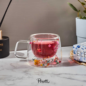 Perotti Double Flower Walled Mug 200 ml - EFENDINA PAZAR - PEROTTI - 8680530411068