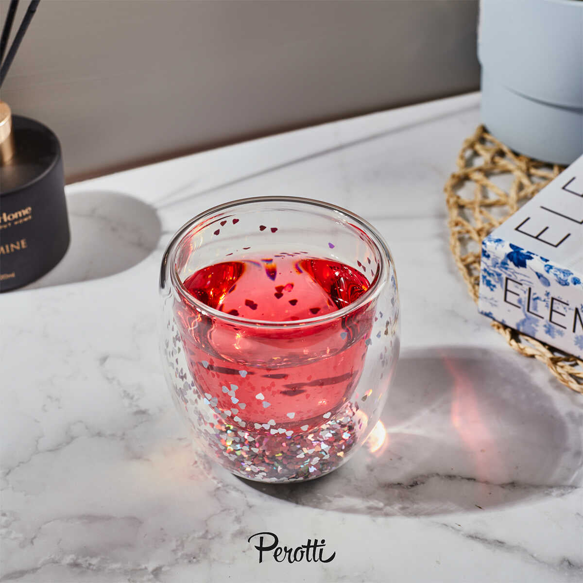 Perotti Double Hearts Glass 250 ml
