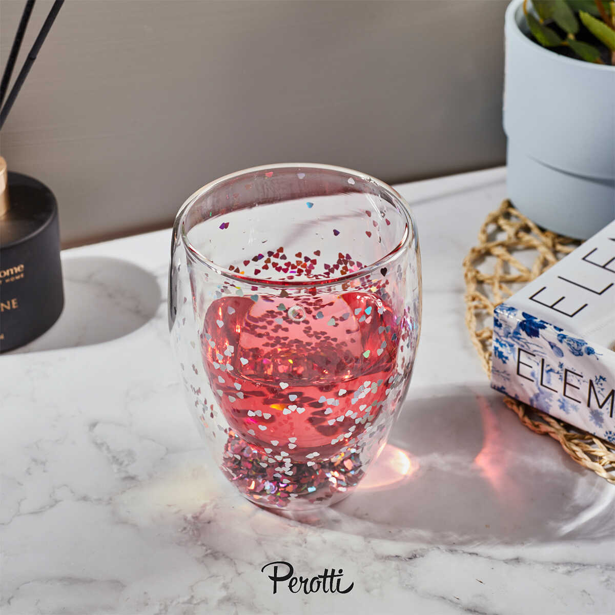 Perotti Double Hearts Glass 350 ml