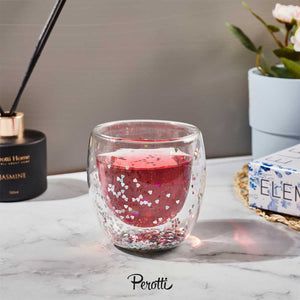 Perotti Double Hearts Glass 250 ml - EFENDINA PAZAR - PEROTTI - 8680530410979