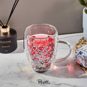 Perotti Double Hearts Walled Mug 350 ml - EFENDINA PAZAR - PEROTTI - 8680530411006