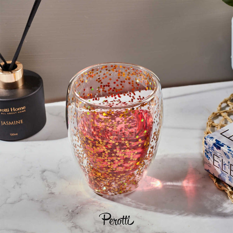 Perotti Double Stars Walled Glass 350 ml - EFENDINA PAZAR - PEROTTI - 8680530410931