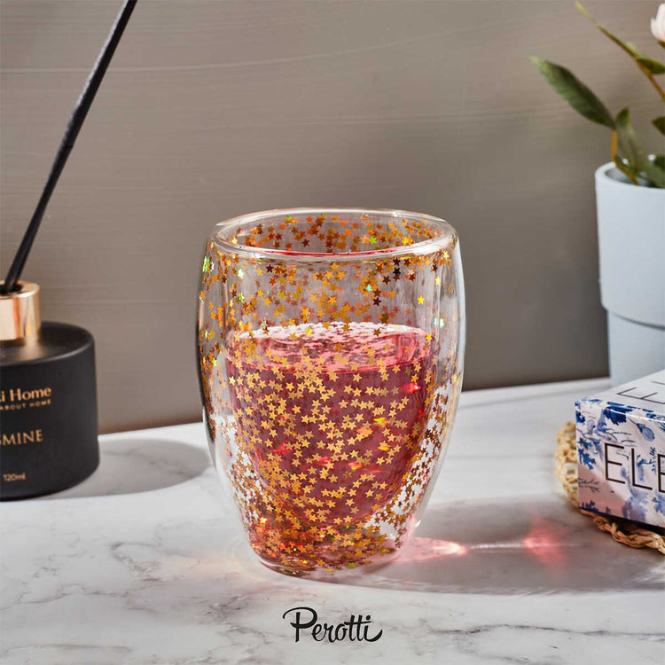 Perotti Double Stars Walled Glass 350 ml - EFENDINA PAZAR - PEROTTI - 8680530410931