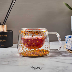 Perotti Double Stars Walled Mug 200 ml - EFENDINA PAZAR - PEROTTI - 8680530410962