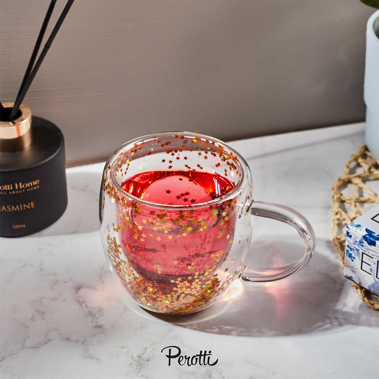 Perotti Double Stars Walled Mug 250 ml - EFENDINA PAZAR - PEROTTI - 8680530410948
