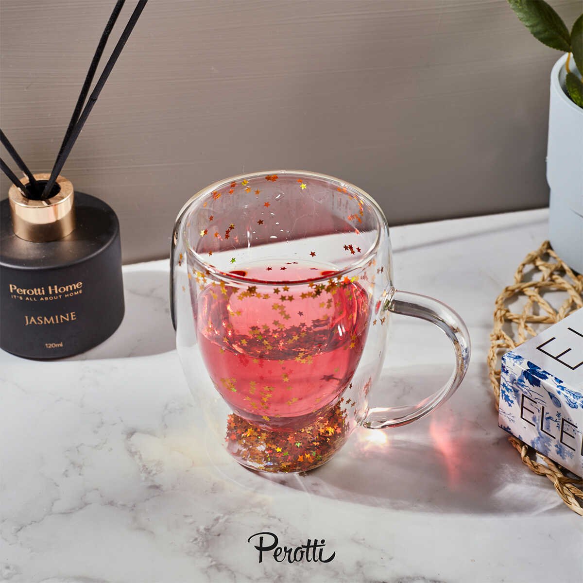 Perotti Double Stars Walled Mug 350 ml - EFENDINA PAZAR - PEROTTI - 8680530410955