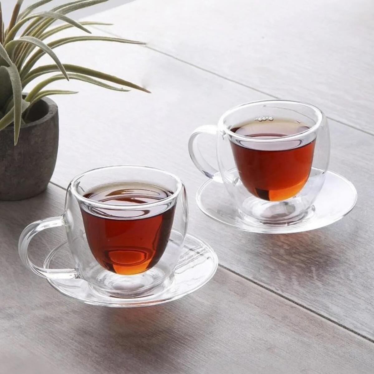 Perotti Double Wall 4 Piece Turkish Coffee Cup Set 1