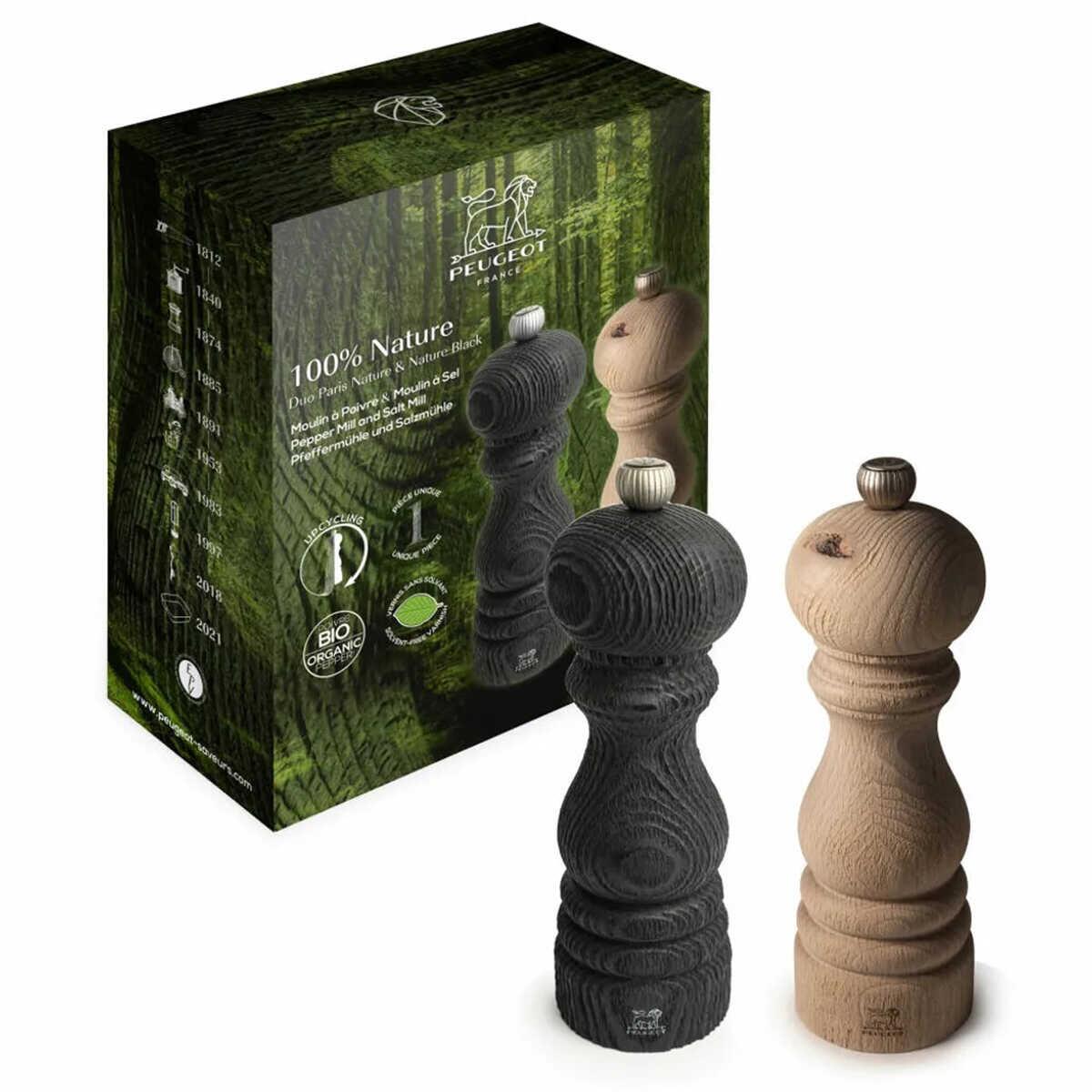 Peugeot Nature Duo Black Pepper and Salt Mill 18 Cm - EFENDINA PAZAR - PEUGEOT - 4006950041854