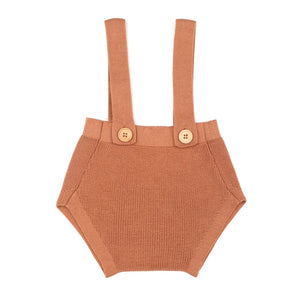 Plain Underpants Overalls Hair Band Socks Gift Set Brown - EFENDINA PAZAR - BABOO - 8691810009349