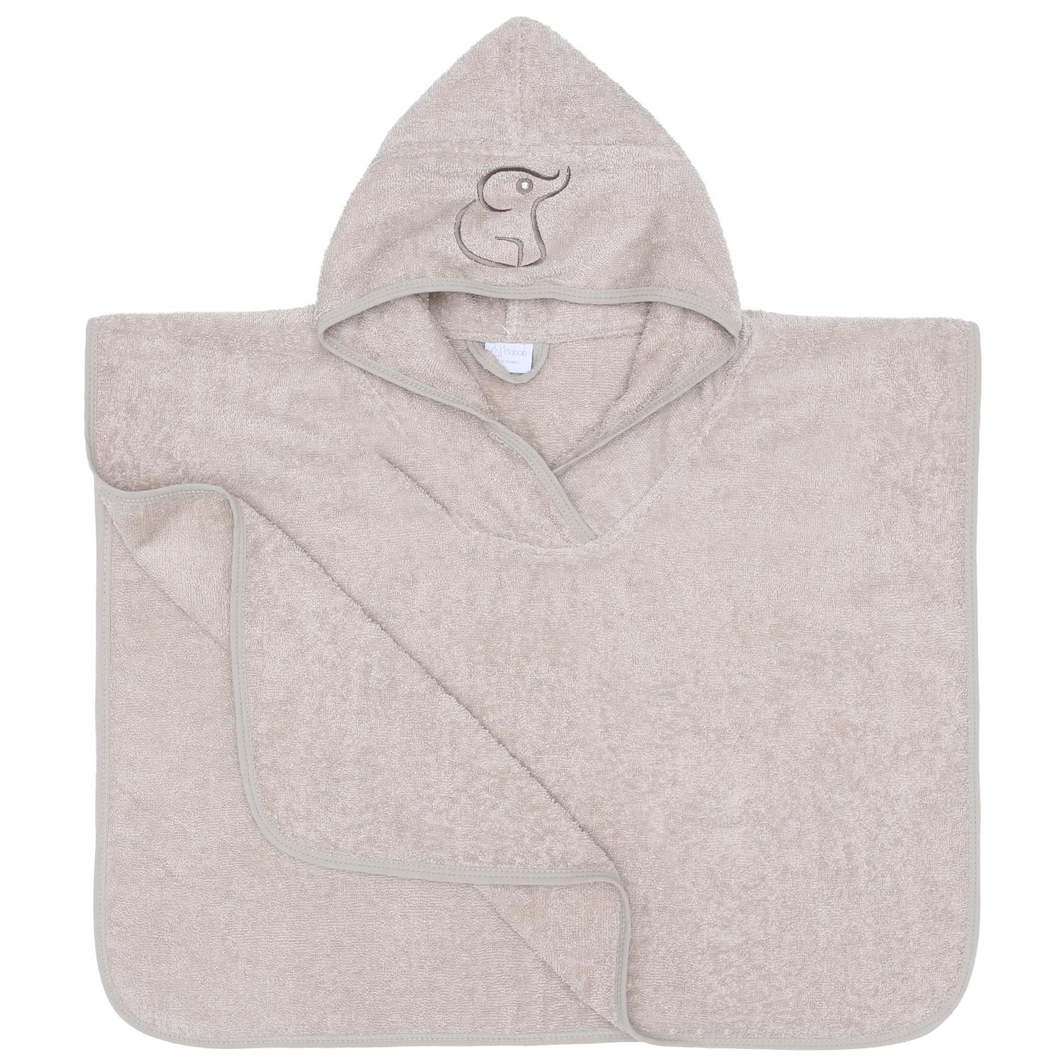 Poncho Organic Cotton Baby and Kids Towel Beige - EFENDINA PAZAR - BABOO - 8682291515726