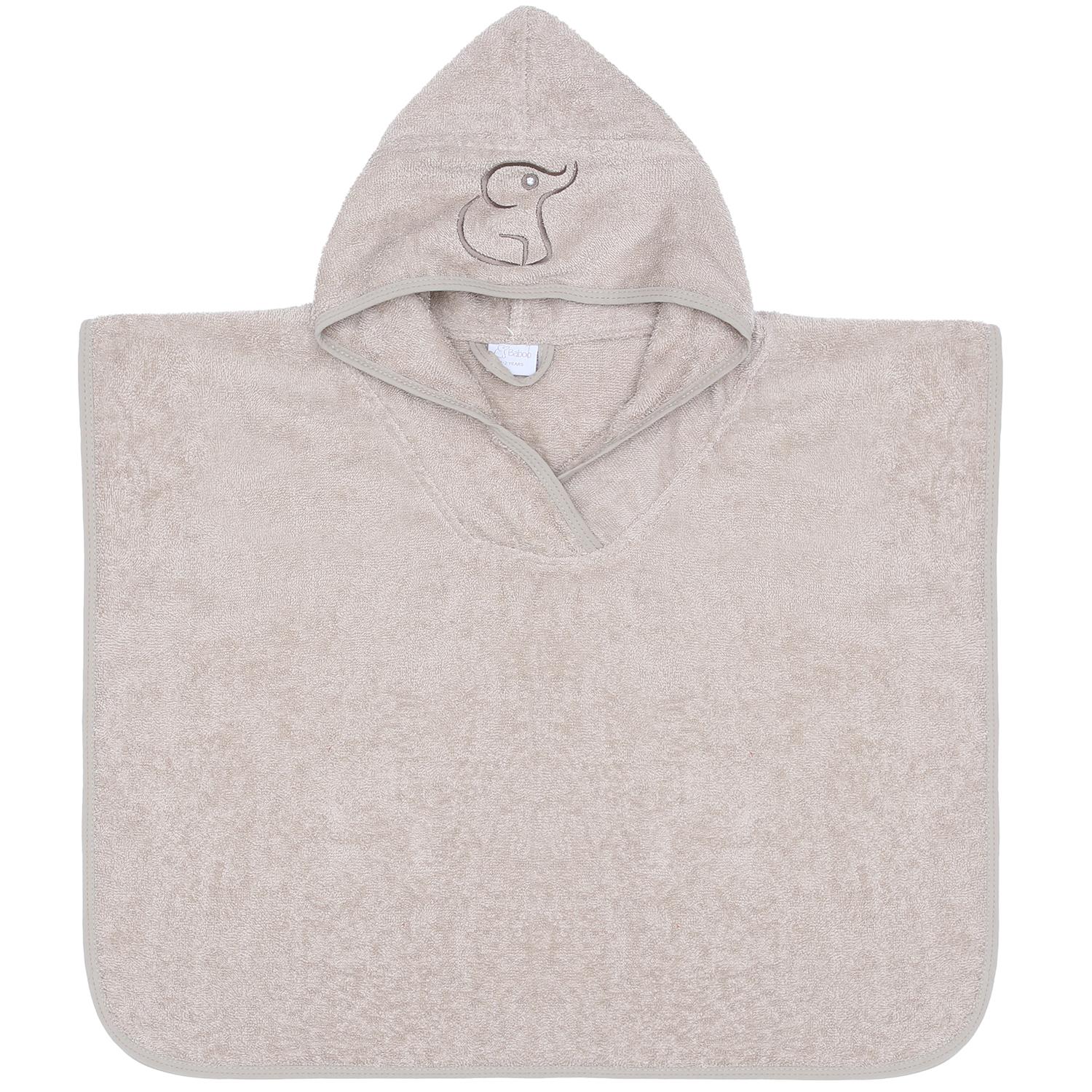 Poncho Organic Cotton Baby and Kids Towel Beige - EFENDINA PAZAR - BABOO - 8682291515726