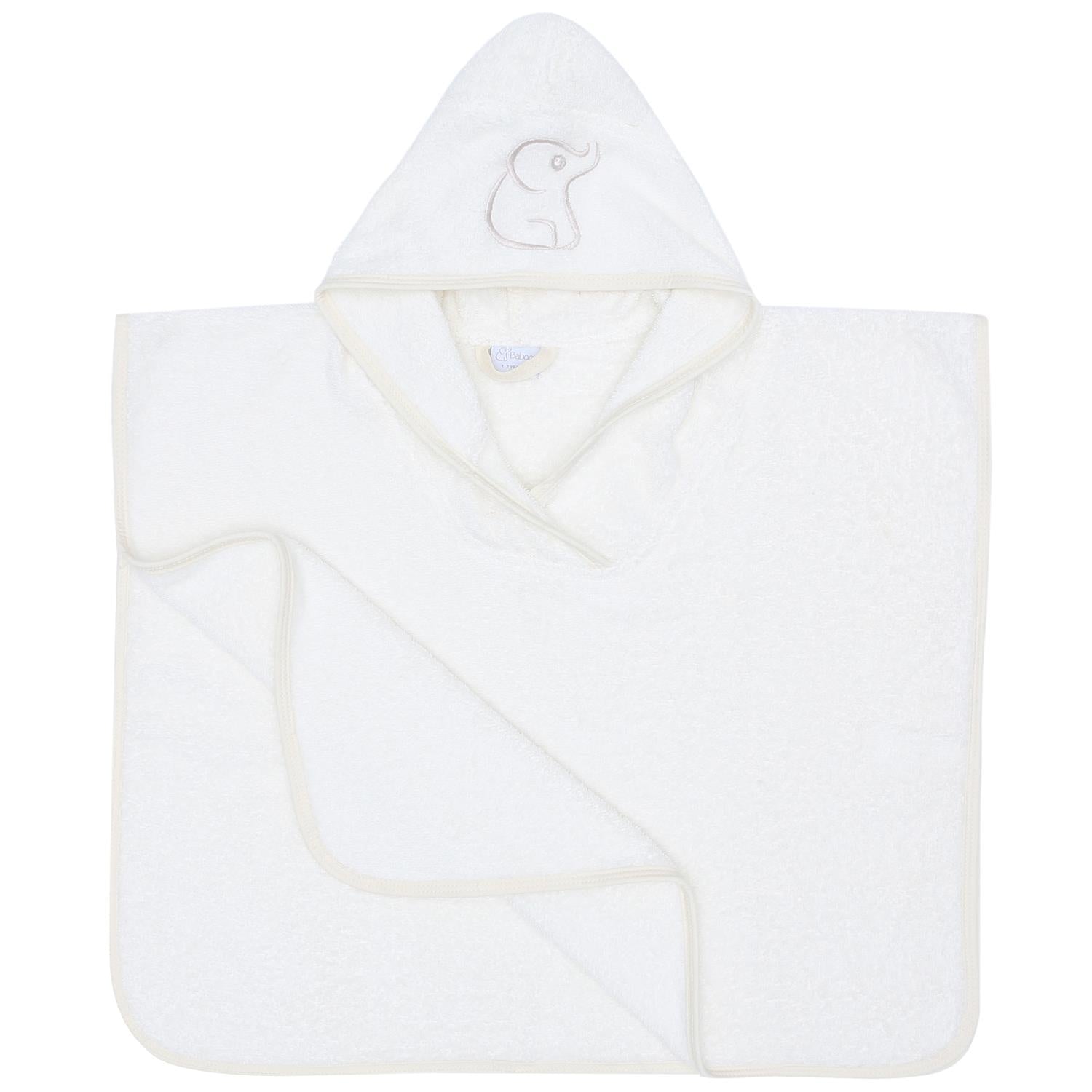 Poncho Organic Cotton Baby and Kids Towel Cream - EFENDINA PAZAR - BABOO - 8682291502610