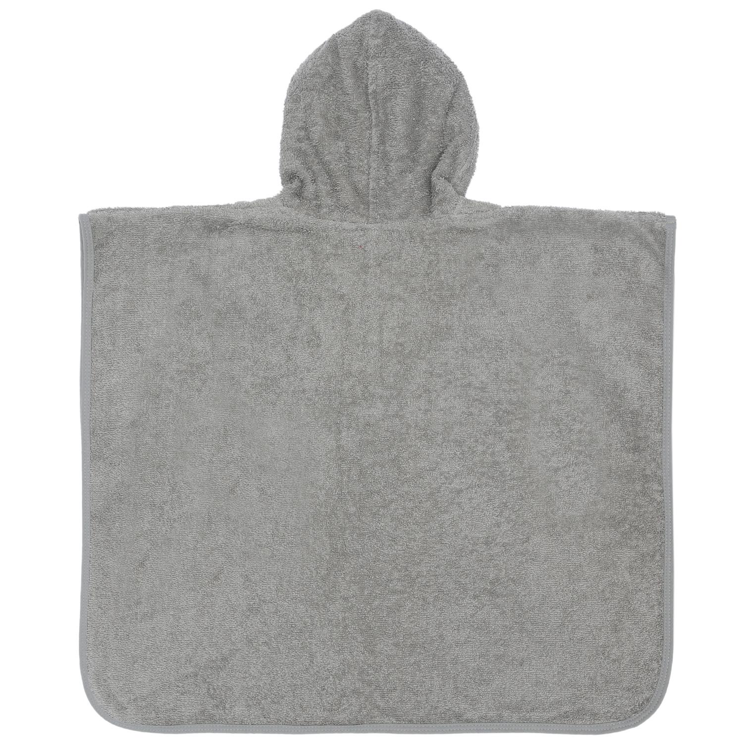 Poncho Organic Cotton Baby and Kids Towel Gray - EFENDINA PAZAR - BABOO - 8682291502658
