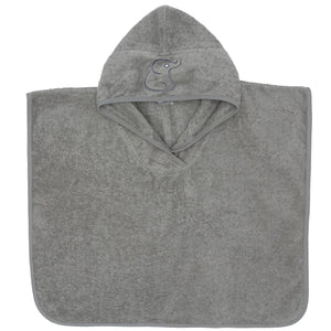 Poncho Organic Cotton Baby and Kids Towel Gray - EFENDINA PAZAR - BABOO - 8682291502658