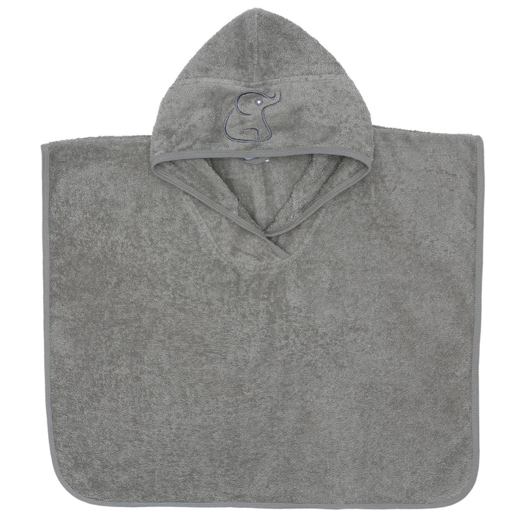 Poncho Organic Cotton Baby and Kids Towel Gray - EFENDINA PAZAR - BABOO - 8682291502658