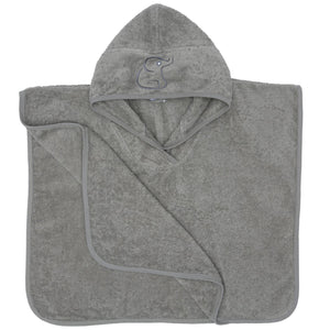 Poncho Organic Cotton Baby and Kids Towel Gray - EFENDINA PAZAR - BABOO - 8682291502658