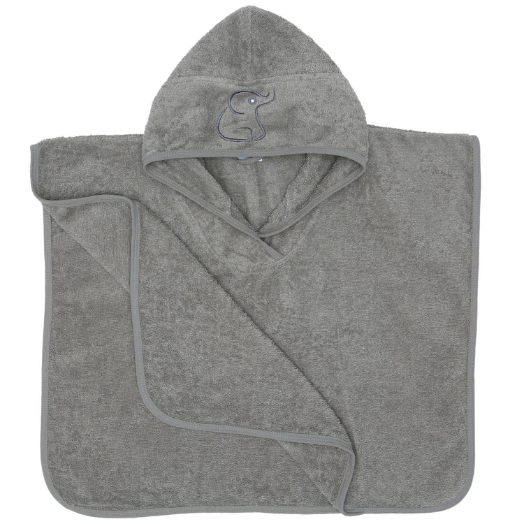 Poncho Organic Cotton Baby and Kids Towel Gray - EFENDINA PAZAR - BABOO - 8682291502658