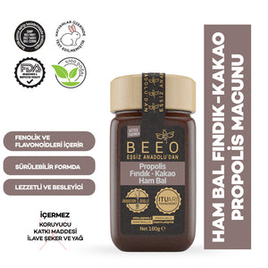 Beeo Cocoa Hazelnut Raw Honey Propolis Paste 180 g