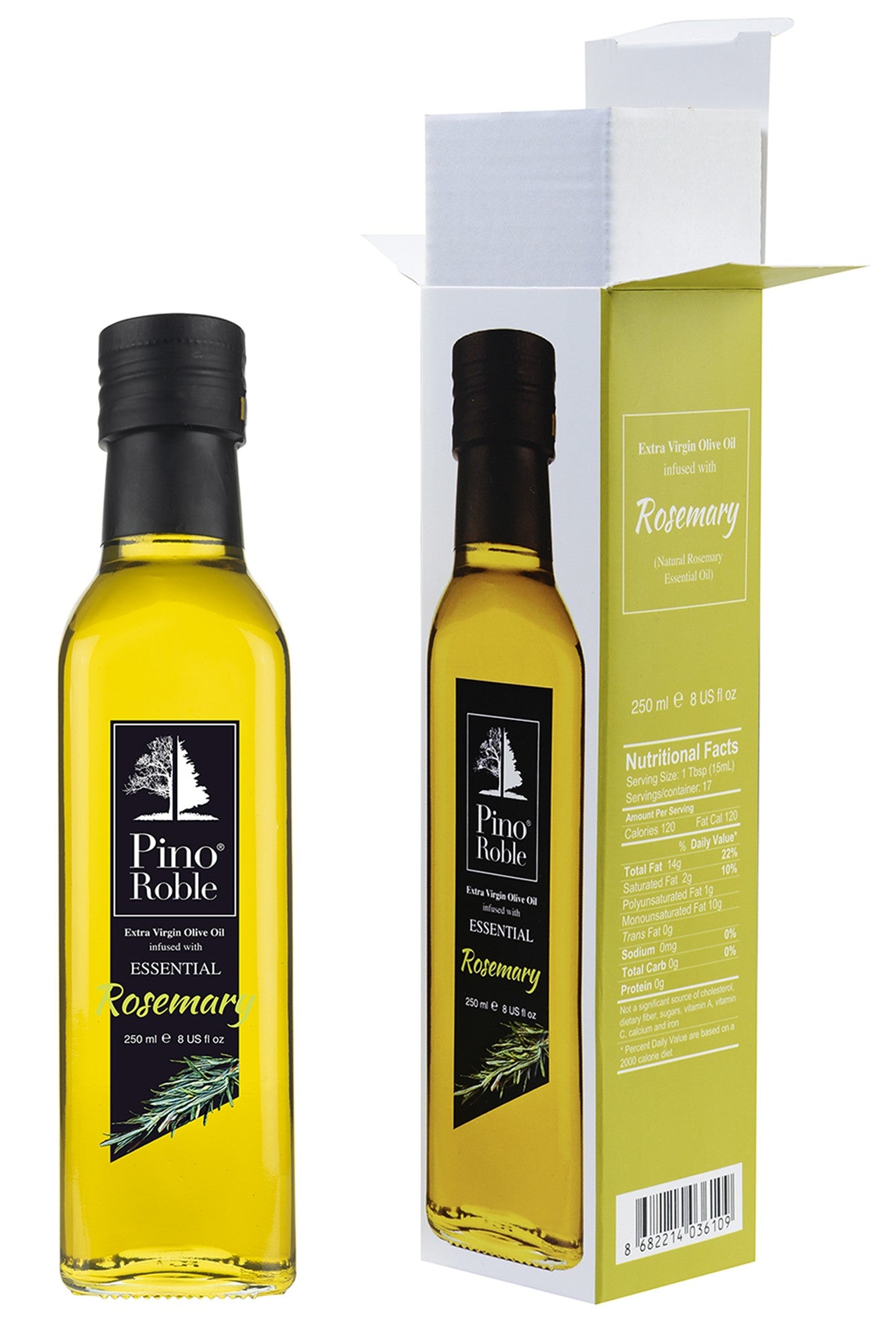 PinoRoble Extra Virgin Olive Oil Infused with Mediterranean Herbs 8 fl Oz