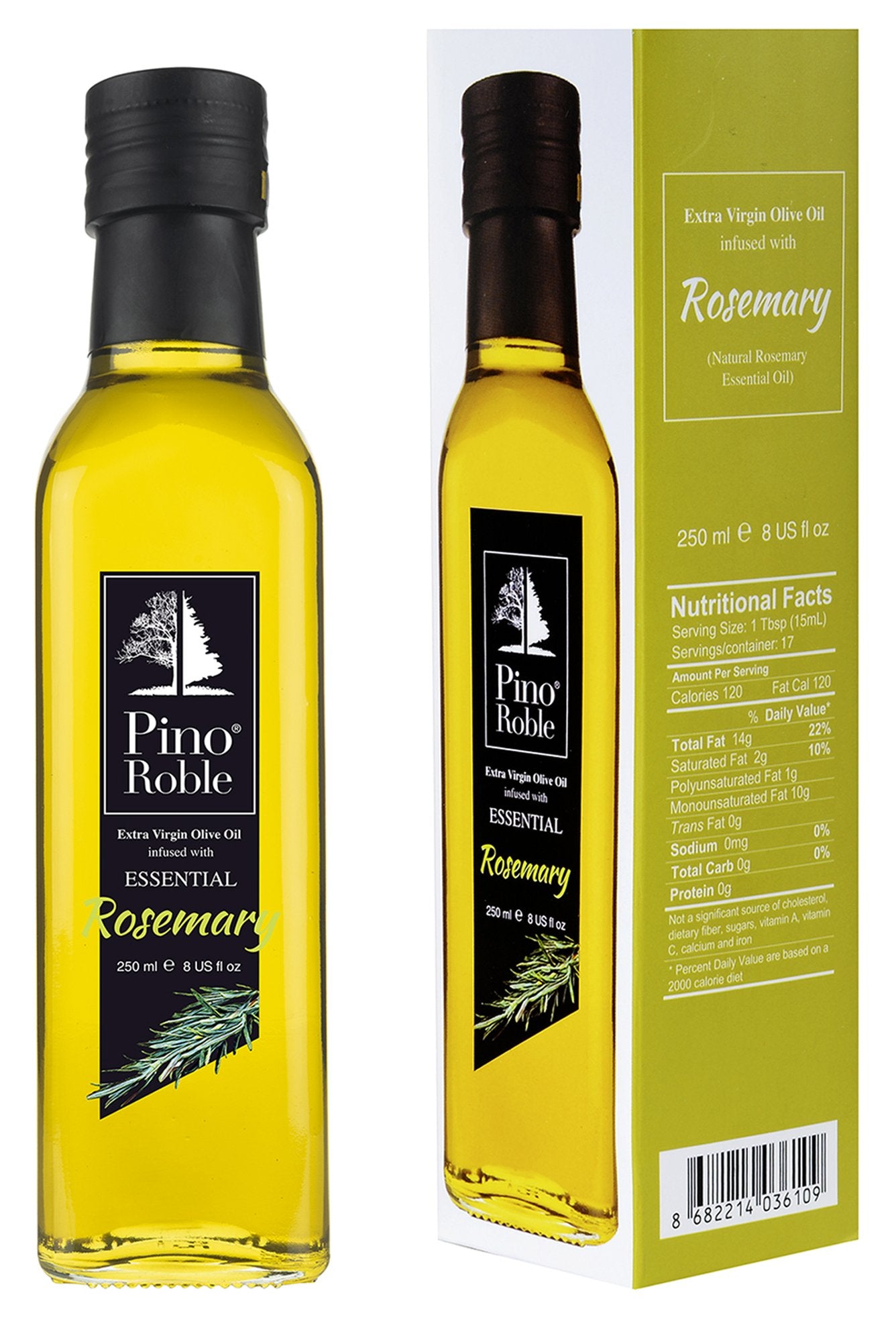 PinoRoble Extra Virgin Olive Oil Infused with Mediterranean Herbs 8 fl Oz