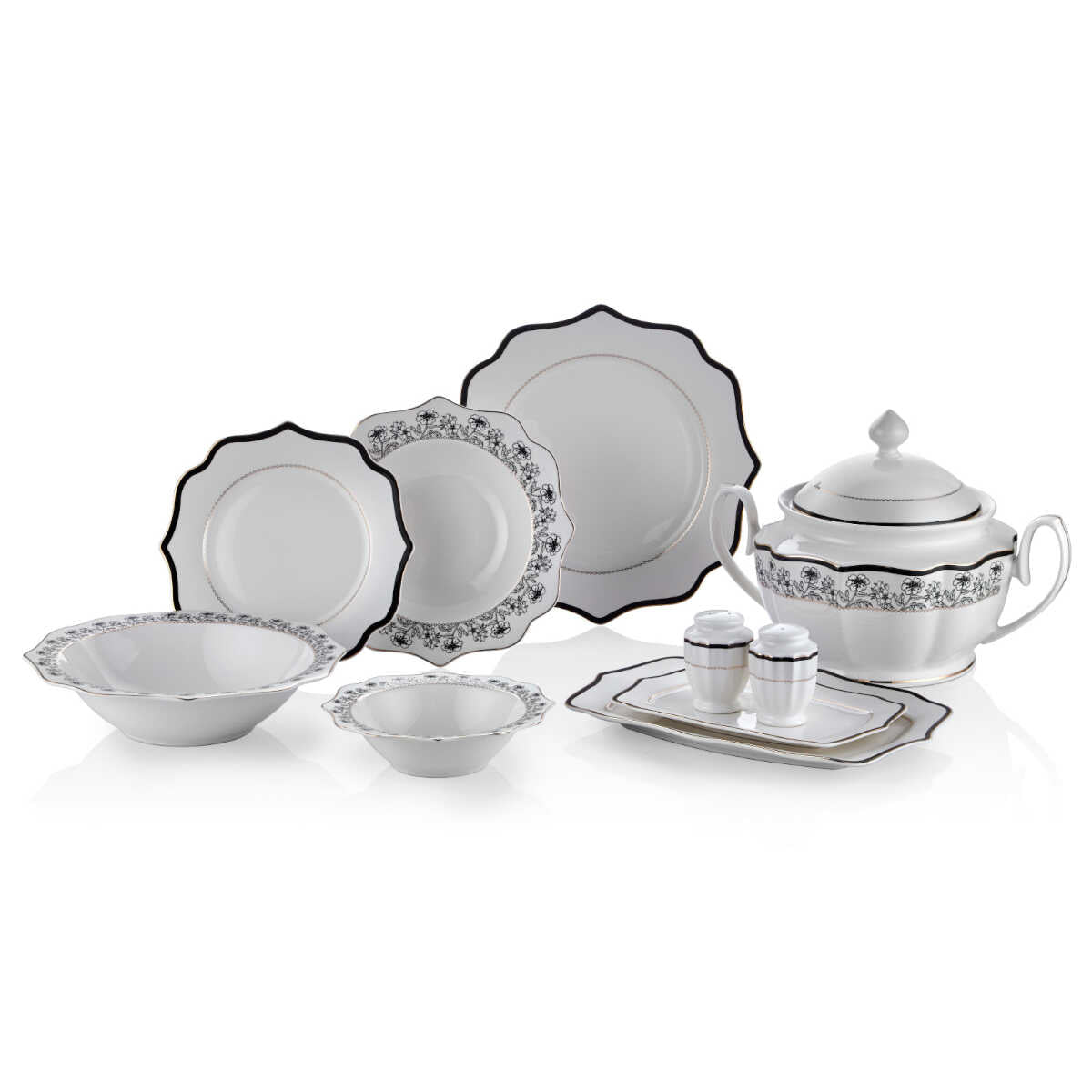 Royal London Daffodil 60 Piece Dinner Set for 12 People