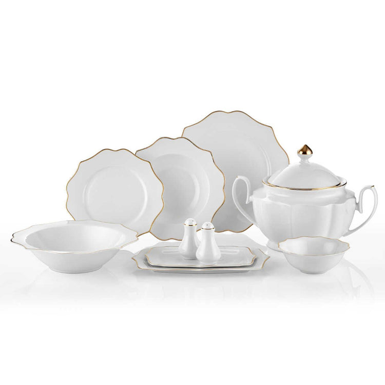 Royal London Diana Gold 60 Piece Dinner Set for 12 People - EFENDINA PAZAR - ROYAL LONDON - 869853229321