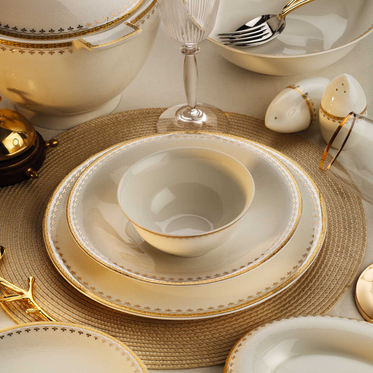Royal London Helena 60 Piece Dinner Set for 12 People - EFENDINA PAZAR - ROYAL LONDON - 869314344374