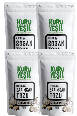 Kuru Yeşil Onion Powder 200 g and Garlic Powder 200 g