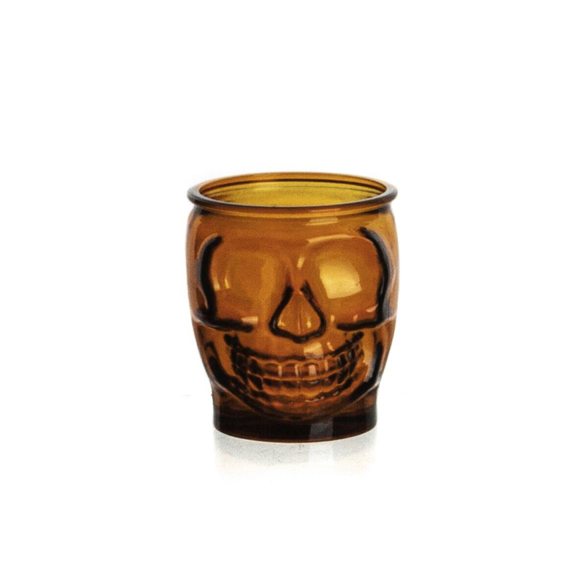 Sanmiguel Skull Glass 400 CC Orange - EFENDINA PAZAR - SANMIGUEL - 8435456401866
