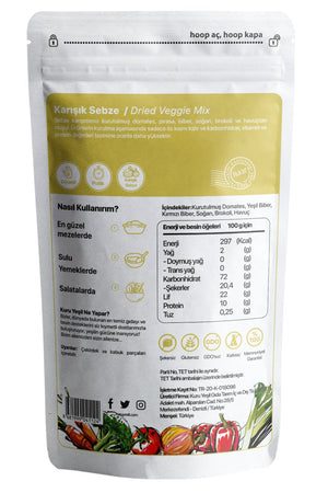 Kuru Yeşil Dried Vegetable Mix 100 g