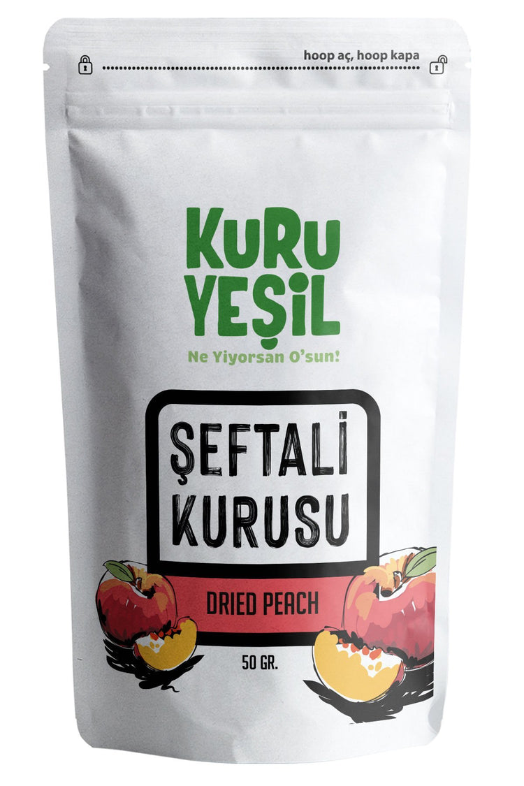 Kuru Yeşil Dried Peach 50 g Natural Dried Fruit