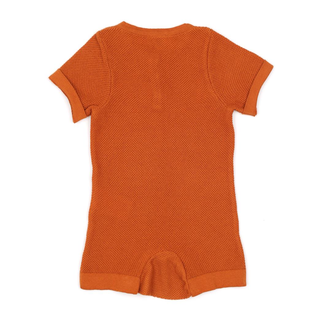 Short Sleeve Summer Spring Baby Jumpsuit Cinnamon - EFENDINA PAZAR - BABOO - 8682291516808