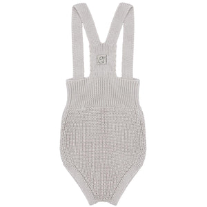 Short Thick Knitted Organic Cotton Baby Knitted Jumpsuit Beige - EFENDINA PAZAR - BABOO - 