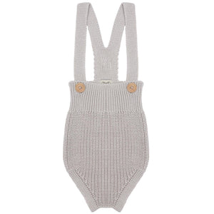 Short Thick Knitted Organic Cotton Baby Knitted Jumpsuit Beige - EFENDINA PAZAR - BABOO - 