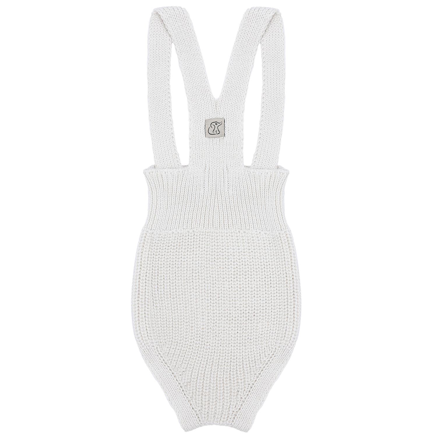 Short Thick Knitted Organic Cotton Baby Knitted Jumpsuit Cream - EFENDINA PAZAR - BABOO - 