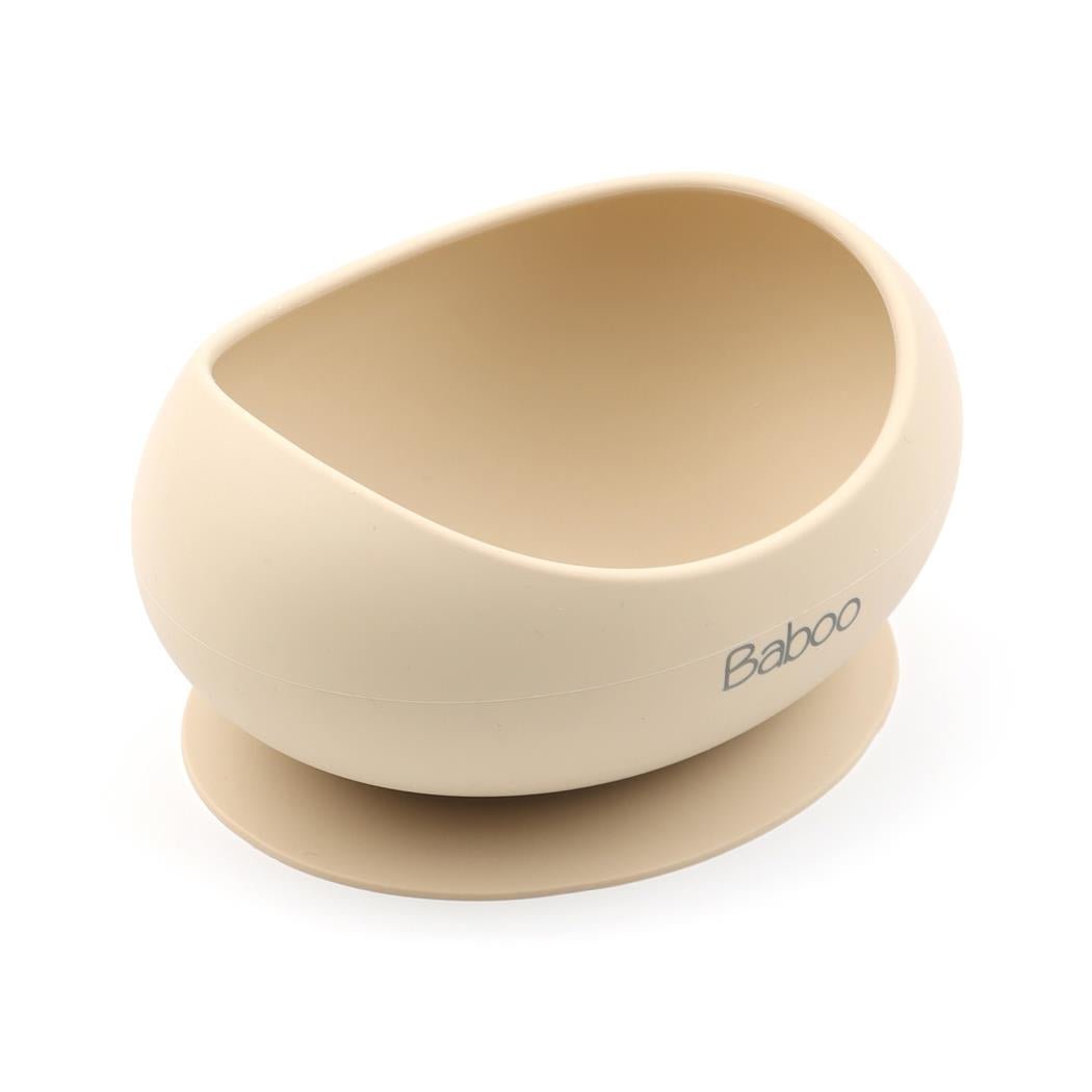 Silicone Baby Feeding Set Cream - EFENDINA PAZAR - BABOO - 8691810024977